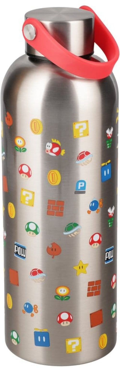 Super Mario - Metal Drinking Bottle with Carry Loop