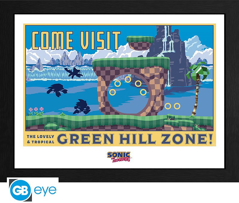 Sonic Print - Green Hill Zone (30x40cm) afbeelding