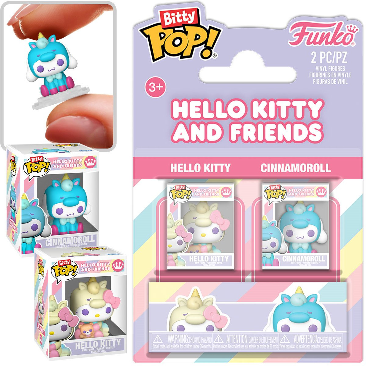 Hello Kitty & Friends Funko Bitty Pop! 2-Pack: Hello Kitty and Cinnamoroll afbeelding