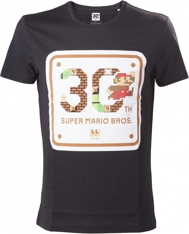 Image of Super Mario Bros 30th Anniversary T-Shirt Black