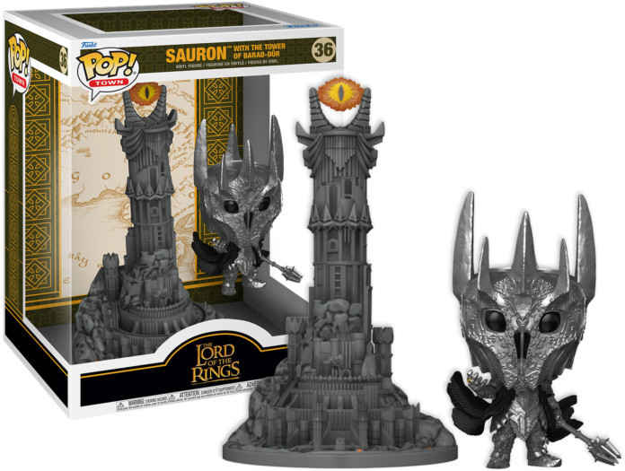 The Lord of The Rings Funko Pop Town Vinyl: Sauron with the Tower of Barad-Dûr (36)
