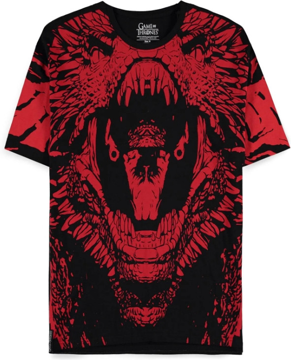 Game Of Thrones Heren Tshirt -M- House Targaryen - House Of The Dragon Zwart/Rood