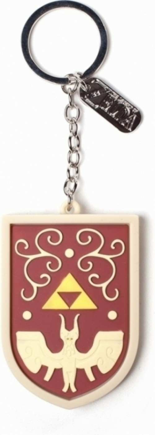 Zelda - Hero's Shield 3D Rubber Keychain with Charm