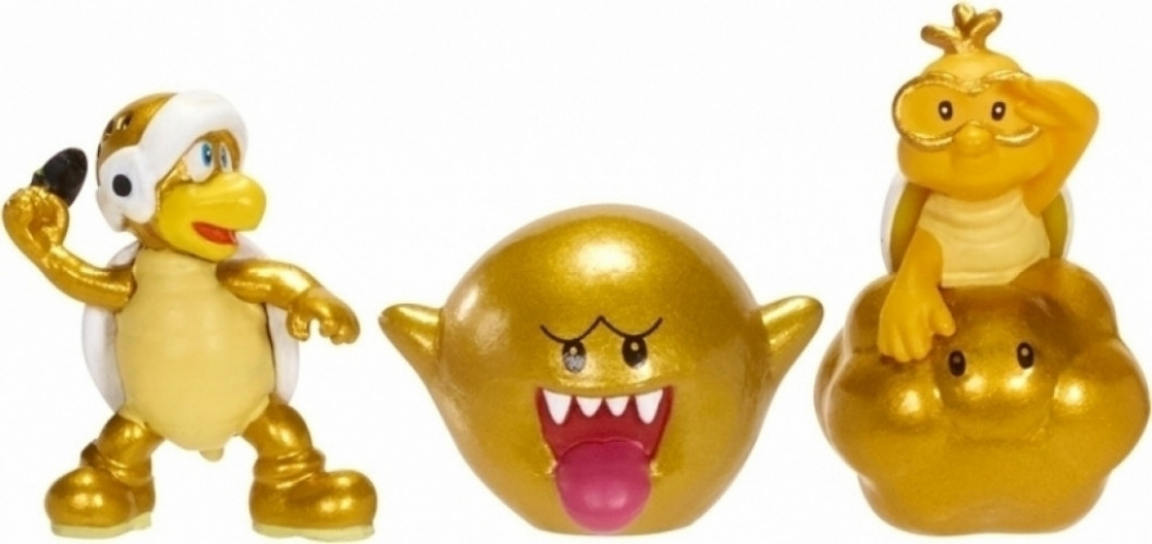 Jakks Pacific Super Mario Bros Microland Figures Lakituboohammer Bro Gold Series jakks pacific kopen in de aanbieding