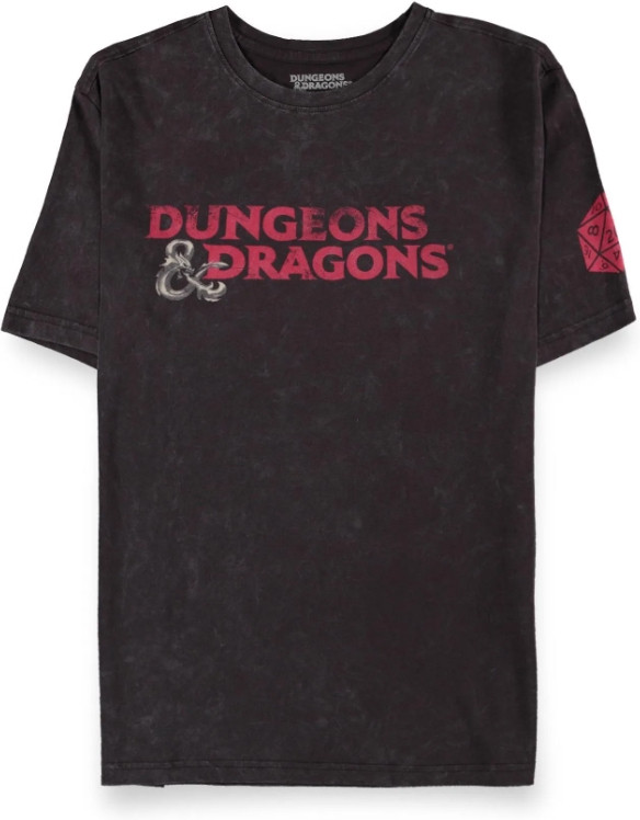 Dungeons And Dragons Heren Tshirt -XL- Acid Wash Zwart