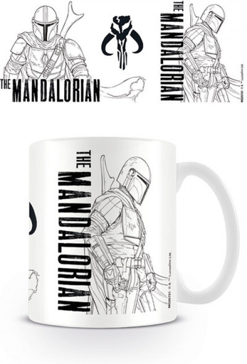 Star Wars The Mandalorian - Line Art Mug