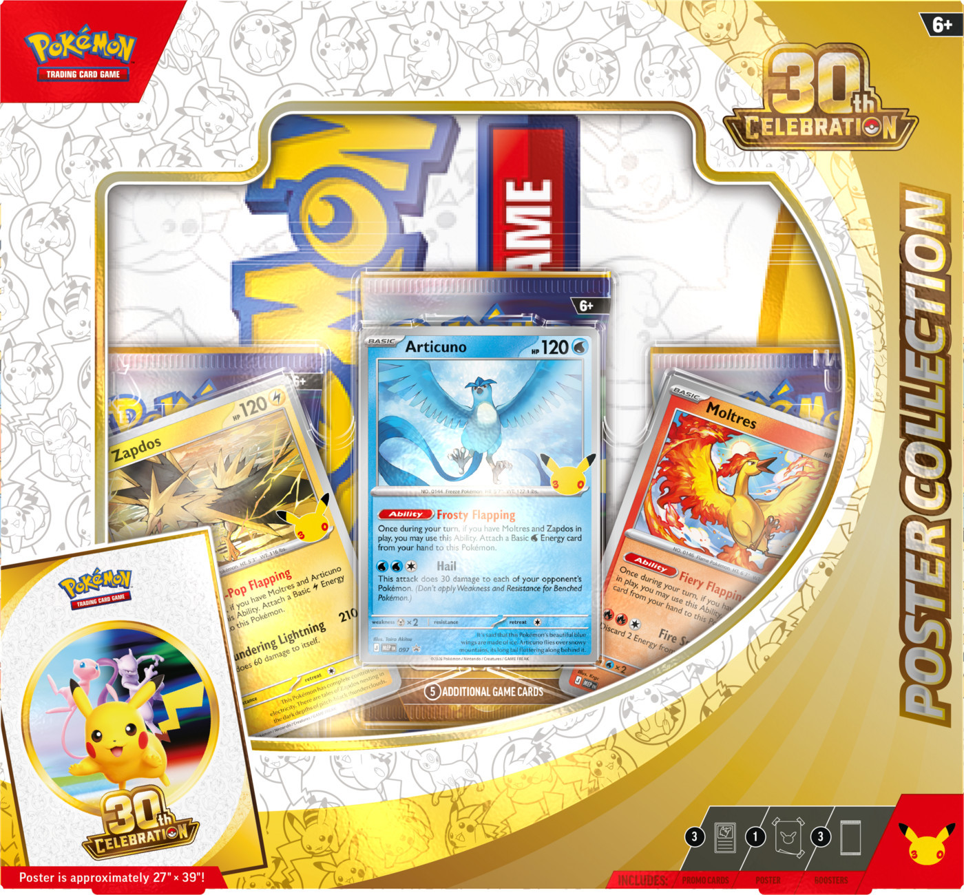 Pokemon TCG 30th Anniversary Poster Collection Set