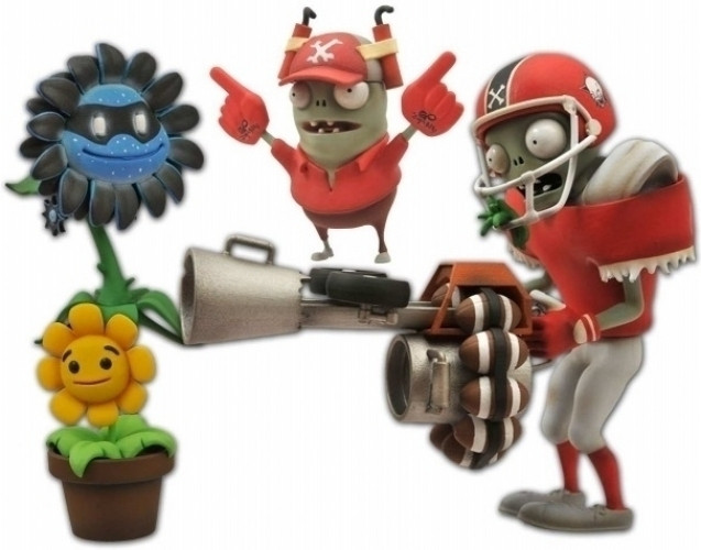 Image of Plants vs Zombies Action Figures: All-Star Zombie & Shadow Flower