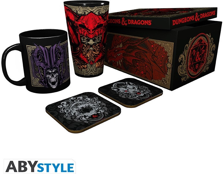 Dungeons & Dragons - Pint Glass + Mug + 2 Coaster Gift Set