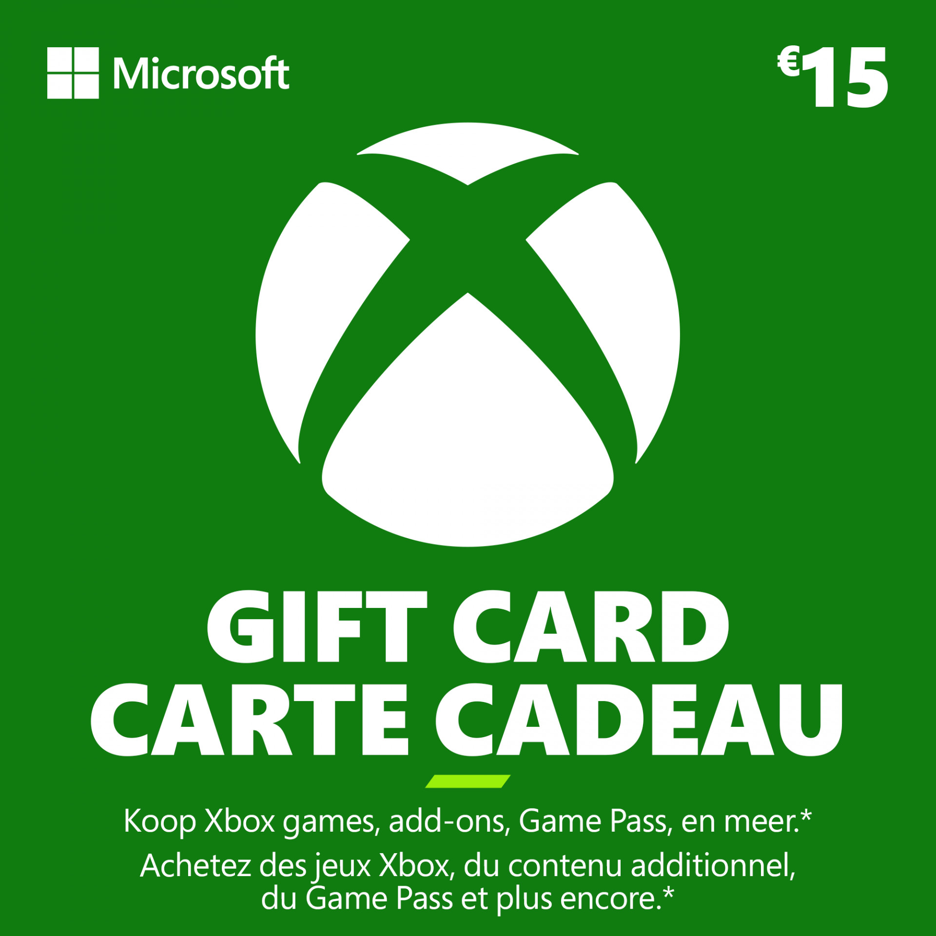 Xbox Live Gift Card 15 Euro (digitaal)