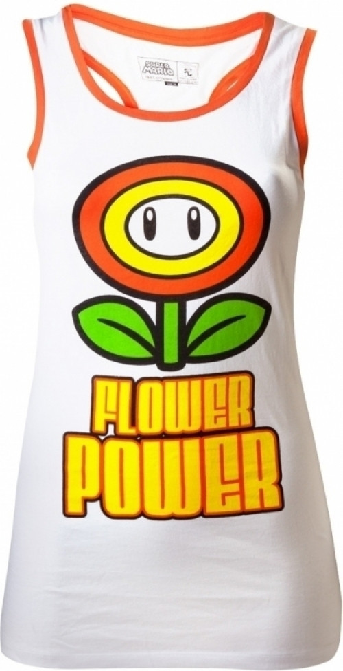 Image of Nintendo White Flower Power Top Women