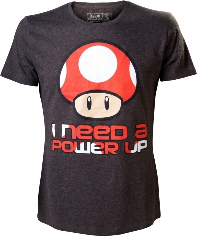 Image of Nintendo - I Need a Power Up Grey T-Shirt