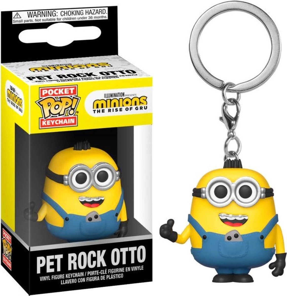 Minions The Rise of Gru Pocket Pop Keychain - Pet Rock Otto