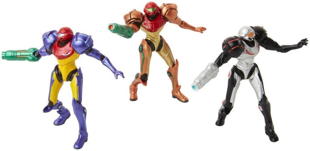 World of Nintendo Metroid Mini Figure 3-Pack - Chozo Power Suits