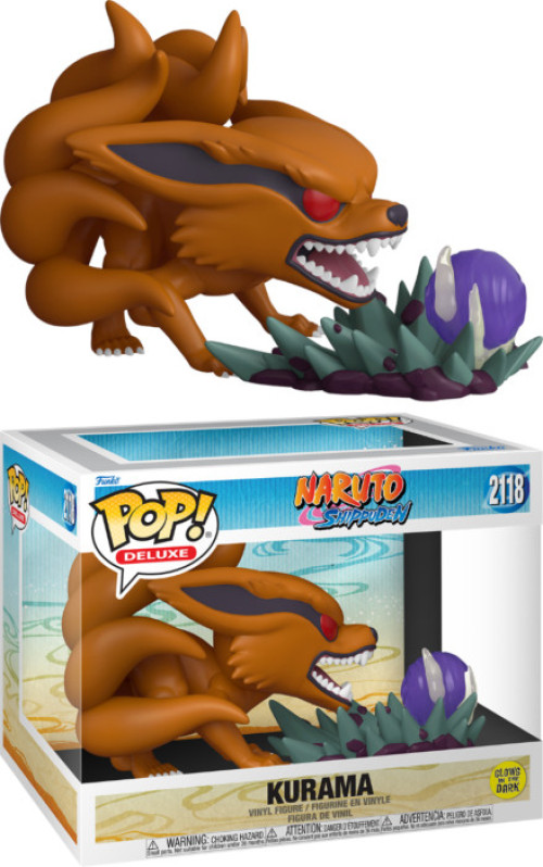 Naruto Shippuden Funko Pop Deluxe Vinyl: Kurama (Glows in the Dark) afbeelding