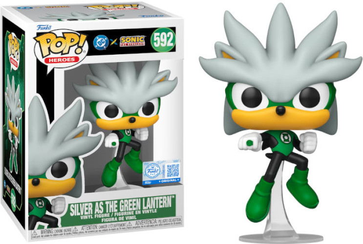 DC x Sonic the Hedgehog Funko Pop Vinyl: Silver (Green Lantern) afbeelding