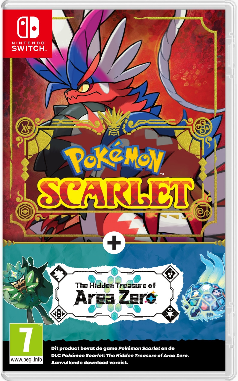 Nintendo Pokemon Scarlet + The Hidden Treasure of Area Zero DLC (verpakking Frans, game Engels)