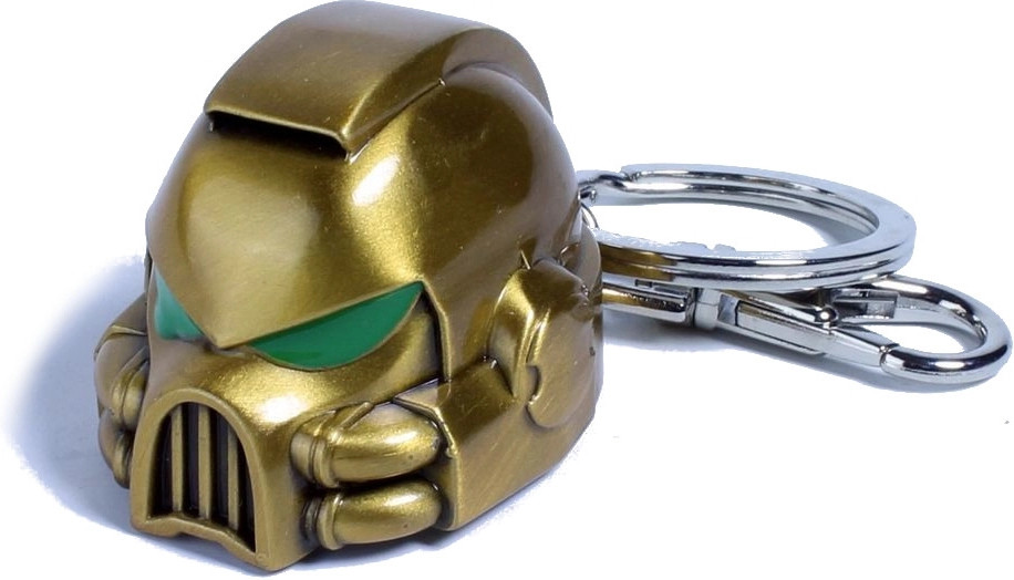Warhammer 40.000 Space Marine MKVII Gold Helmet Keychain
