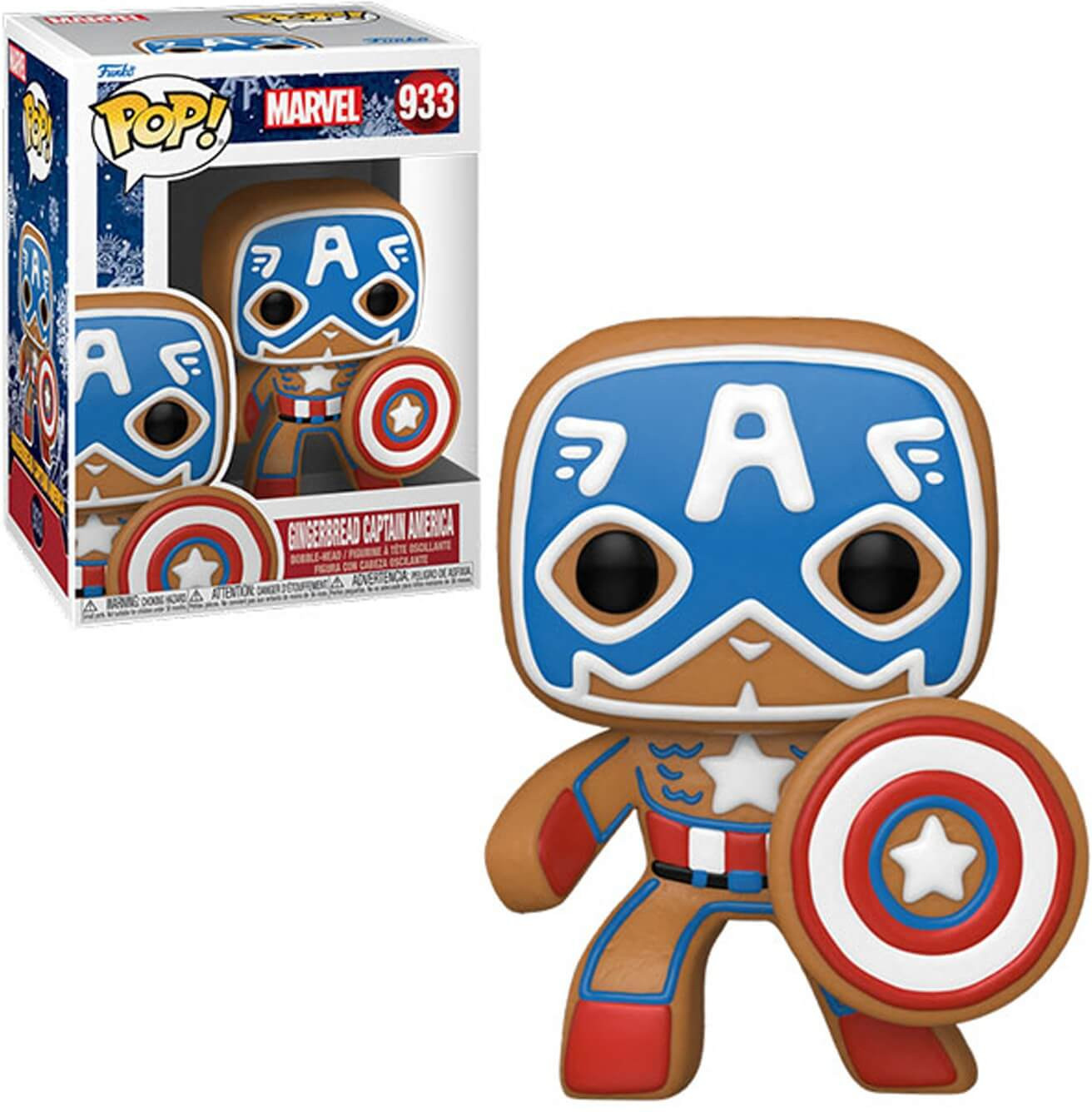 Marvel Pop Vinyl Gingerbread Captain America (schade aan doos)