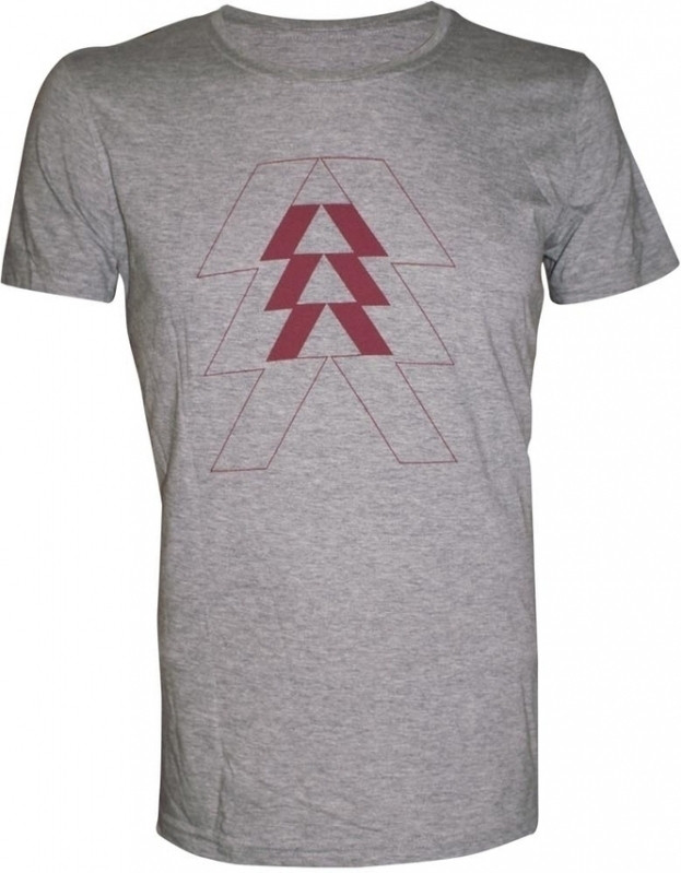 Image of Destiny T-Shirt Grey Melange Vertical Triangle