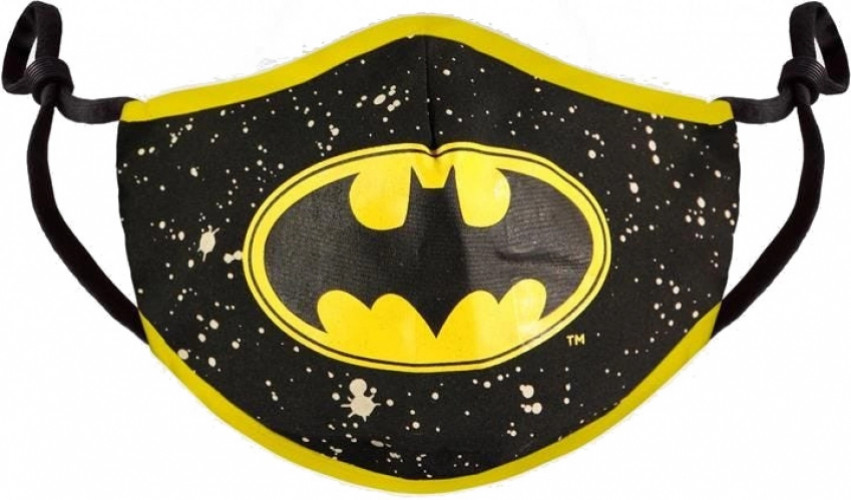 Batman - Black&Yellow Adjustable Shaped Face Mask (1 Pack)
