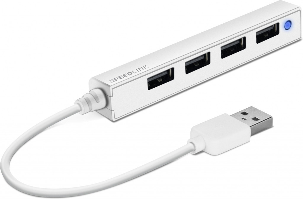Speedlink Snappy Slim USB Hub 4-Port (Wit)