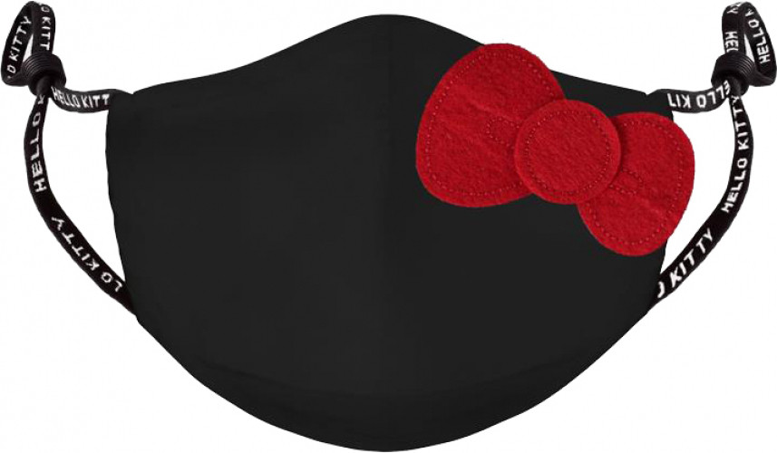 Hello Kitty - Adjustable Shaped Black Face Mask (1 Pack)