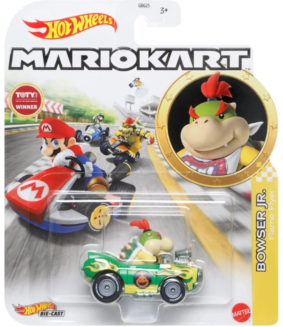 Hot Wheels Mario Kart - Bowser Jr. Flame Flyer Kart afbeelding