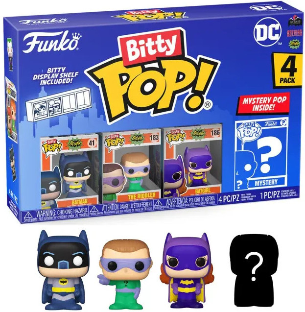DC Funko Bitty Pop! 4-Pack: Batman / The Riddler / Batgirl afbeelding