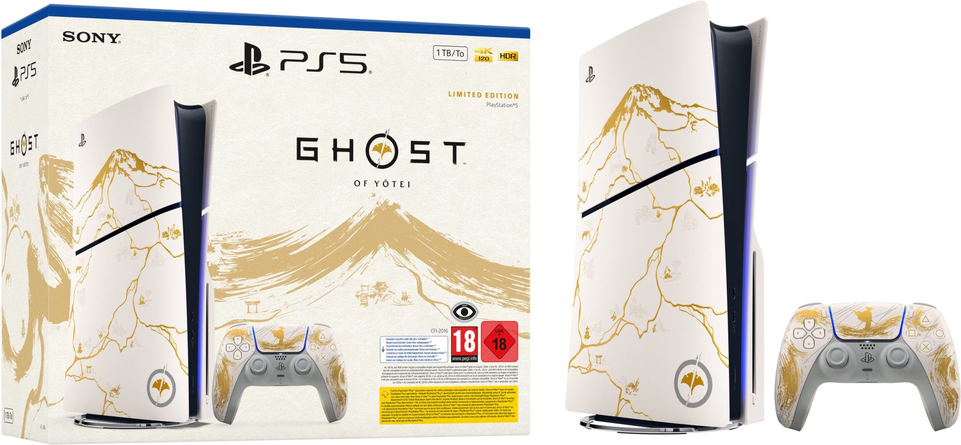 PlayStation 5 Ghost of Yōtei Gold Limited Edition afbeelding