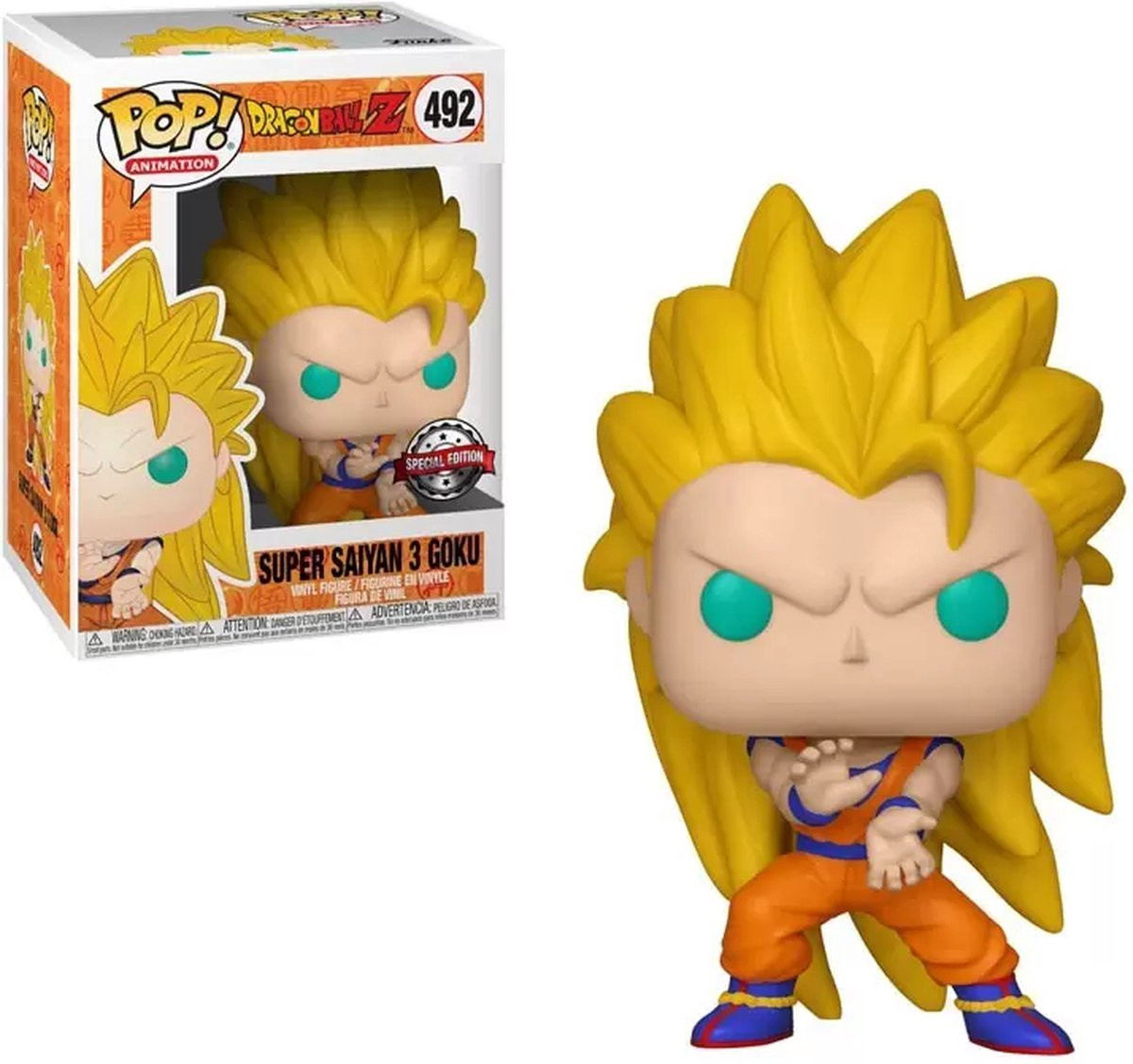 Funko Pop! Animation: Dragon Ball Z -Super Saiyan 3 Goku #492 Special Edition GITD