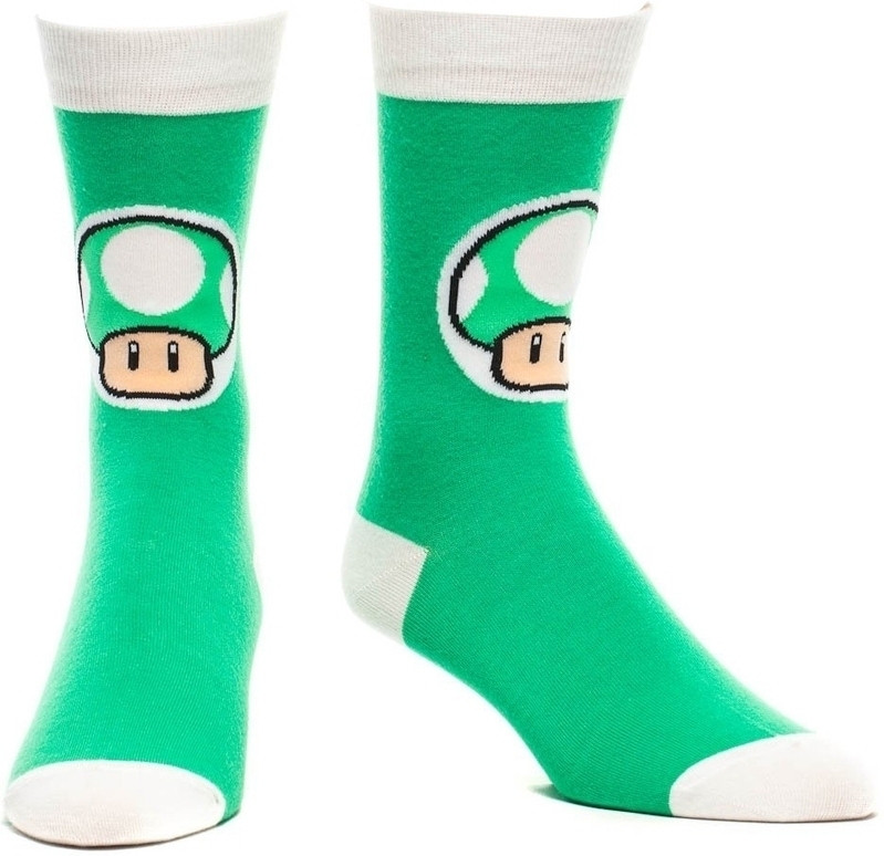 Image of Nintendo Crew Sock Mushroom Green