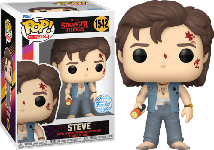 Stranger Things Funko Pop Vinyl: Steve (Battle Damage) afbeelding