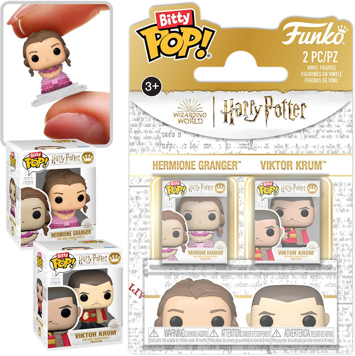 Harry Potter Funko Bitty Pop! 2-Pack: Hermione Granger & Viktor Krum afbeelding