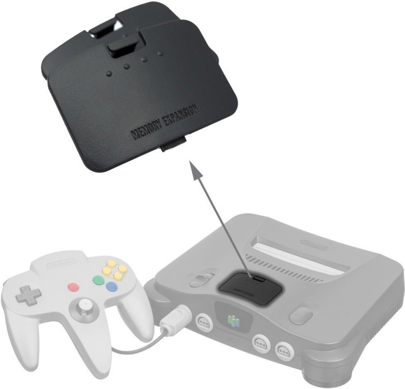 Nintendo 64 Memory Expansion Cover Black (Yobo)