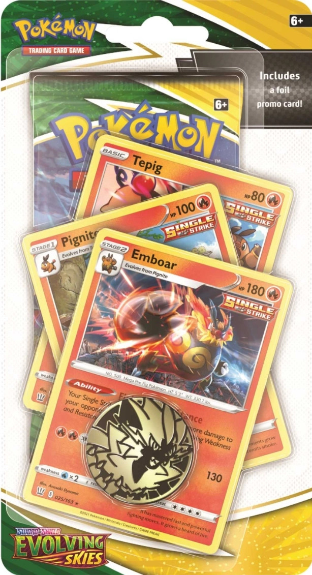 Pokemon TCG Sword & Shield Evolving Skies Premium Checklane - Emboar