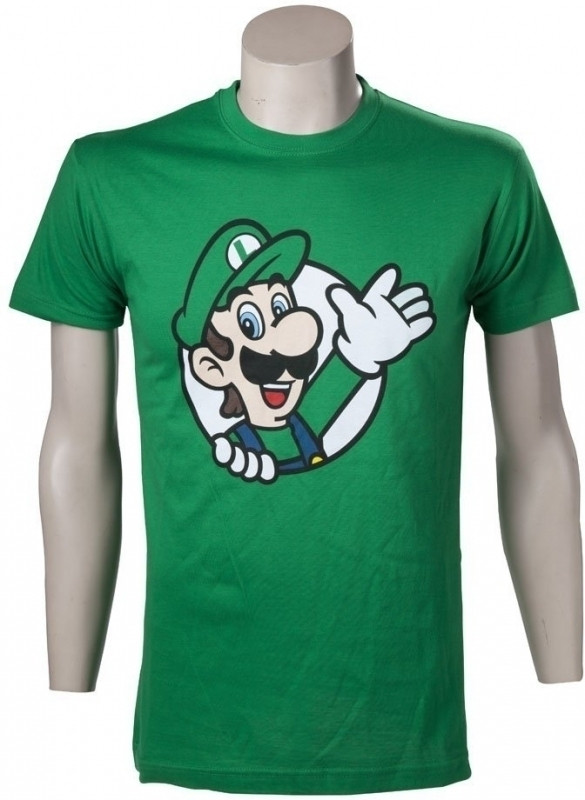 Image of Nintendo - Green T-Shirt Luigi Waving