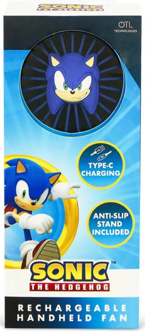 Sonic - Folding Mini Fan - 3D Character afbeelding