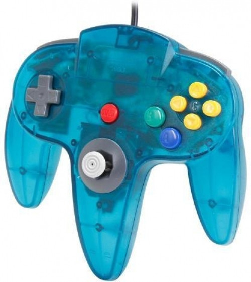 Nintendo 64 Controller Blauw Transparant (Teknogame)