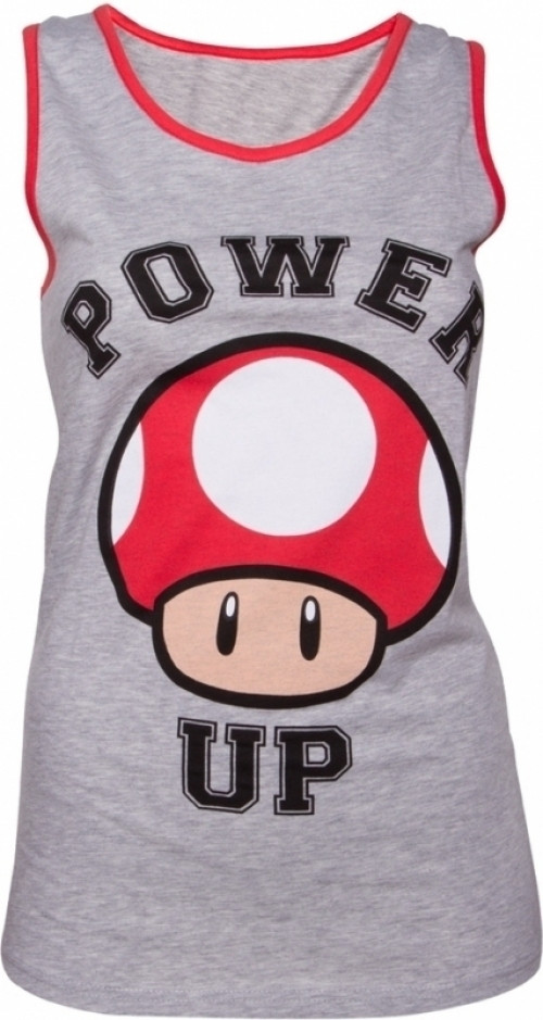 Image of Nintendo Power Up Grey Tanktop Women