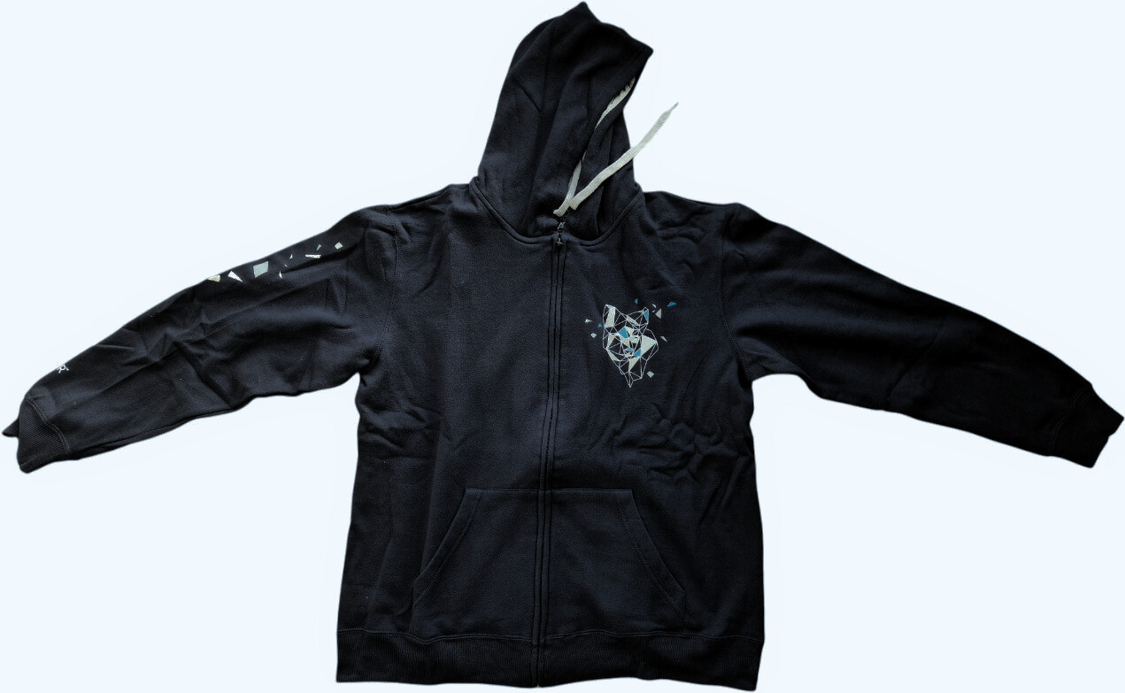Twin Mirror Zipper Hoodie - Line Art afbeelding