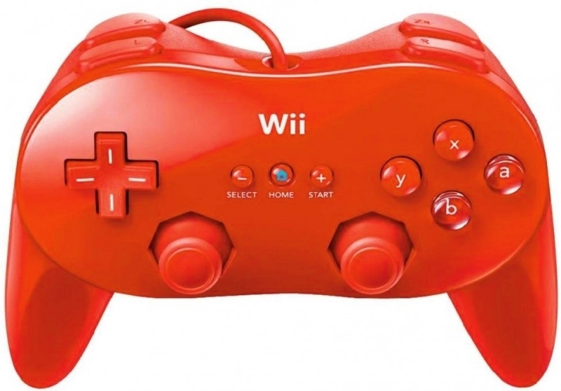 Wii Classic Controller Pro Red