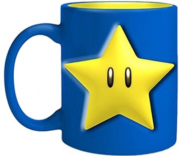 Super Mario - Coffee Mug with 3D Super Star