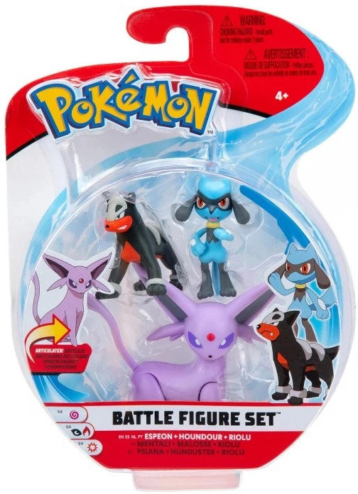 Pokemon Battle Figure Pack - Espeon, Houndour, Riolu