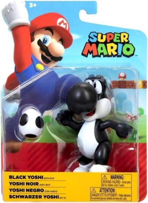Super Mario Action Figure - Black Yoshi with Egg