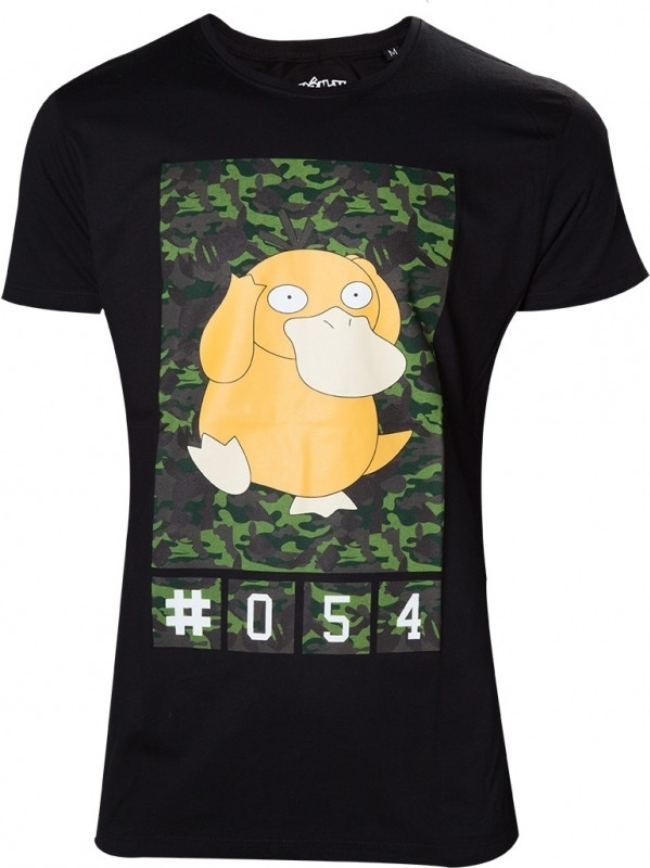 Image of Pokemon - Black Camo Psyduck Men's T-shirt