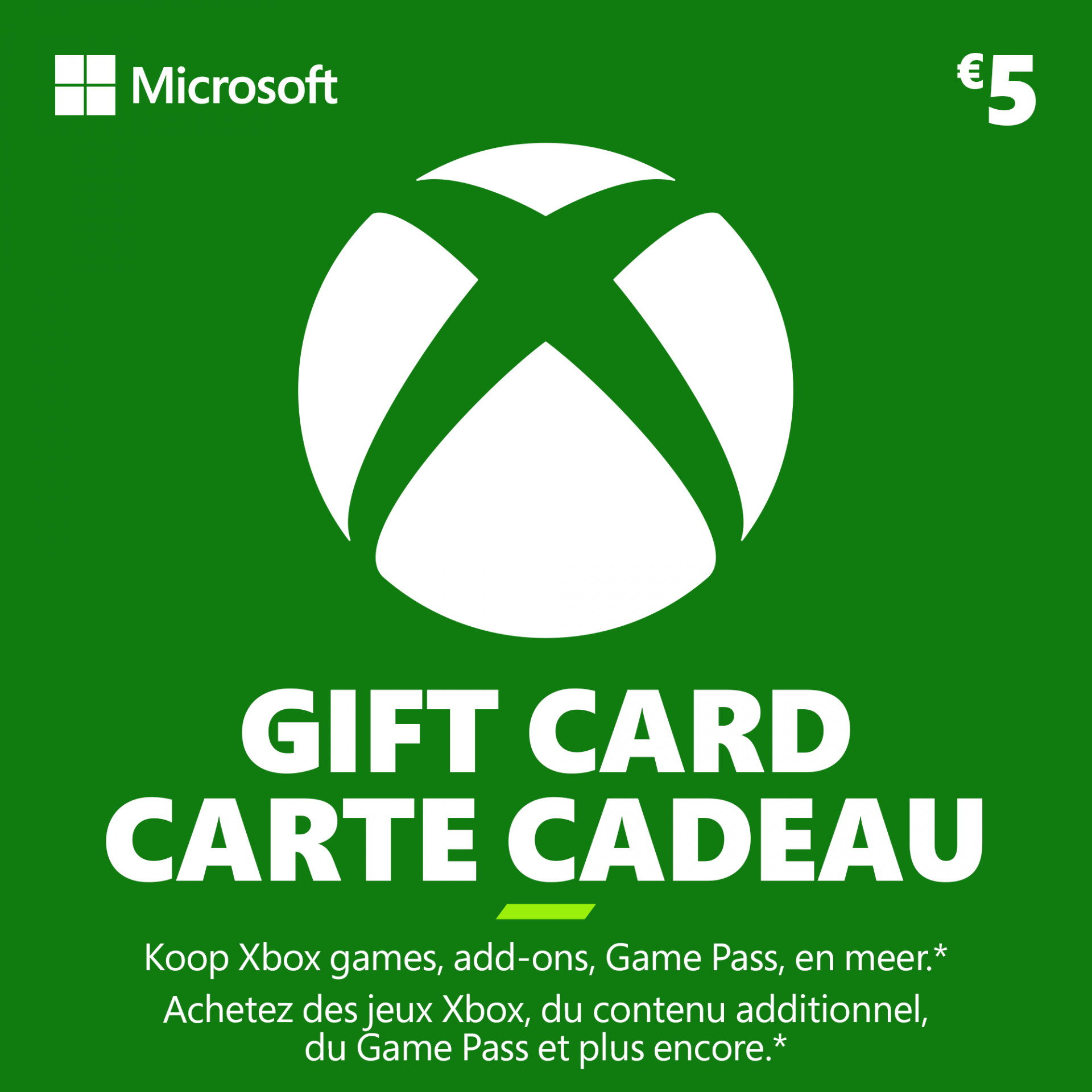 Xbox Live Gift Card 5 Euro (digitaal)