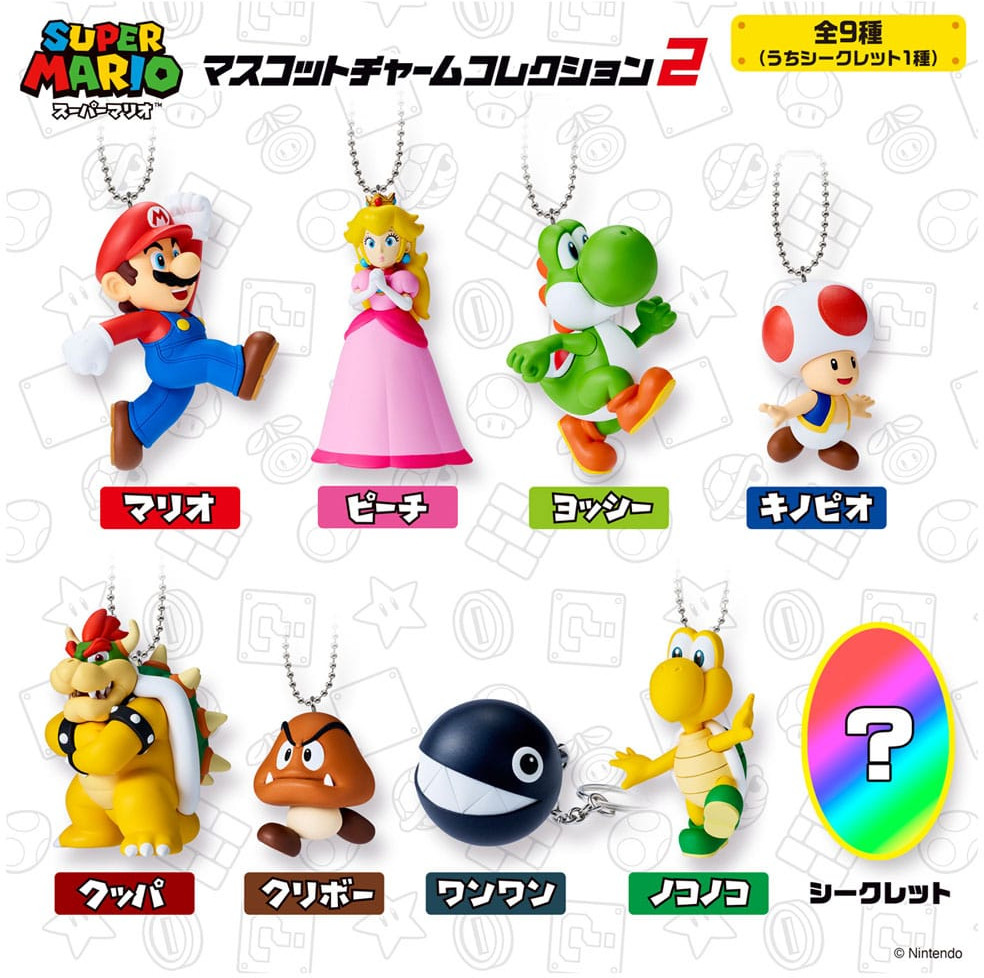Super Mario Mascot Charm Collection Keychain Blind Bag - Wave 2 afbeelding