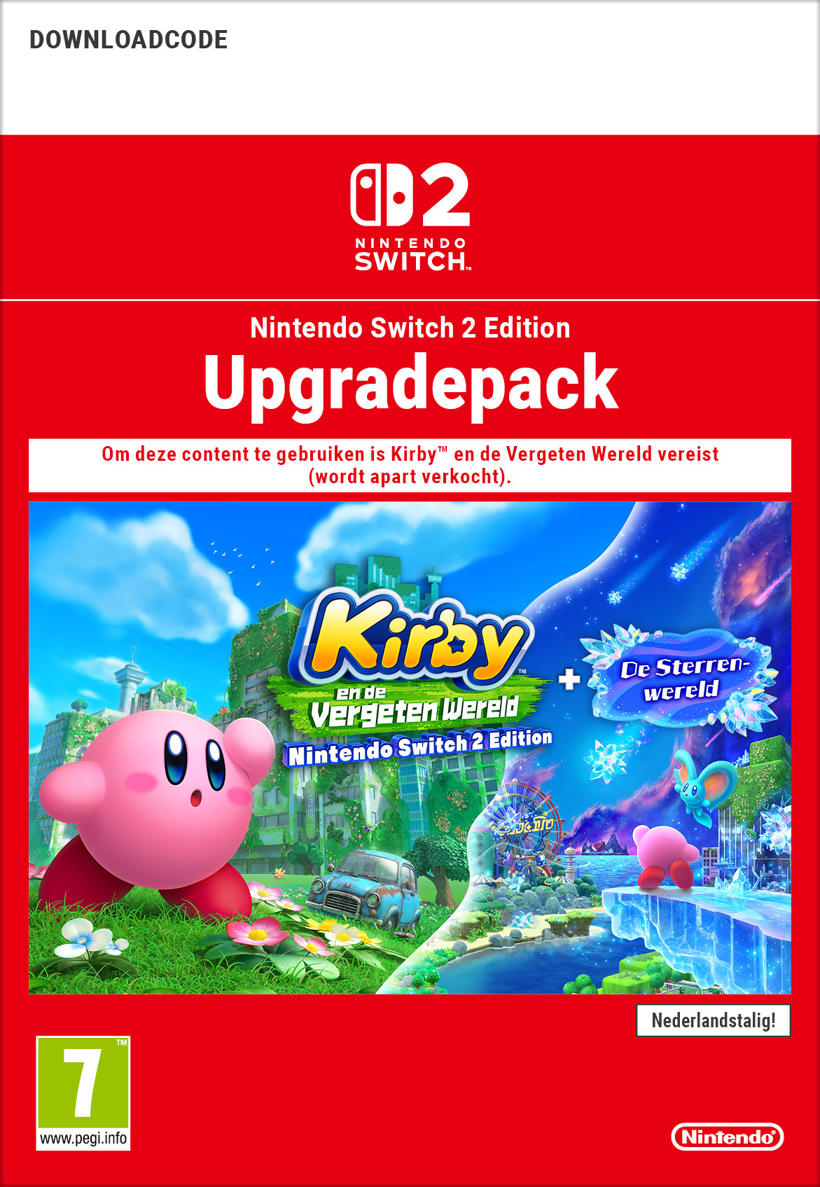 AOC Kirby en de Vergeten Wereld + De Sterrenwereld Nintendo Switch 2 Edition UPGRADE PACK DLC (extra content) afbeelding