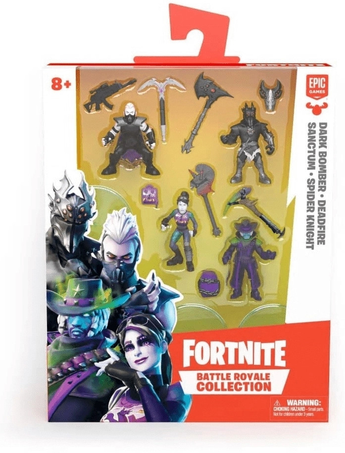 Fortnite Mini Figure - Dark Bomber, Deadfire, Sanctum & Spider Knight Squad Pack